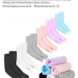 Unisex Compression Sleeves - Black, White, Gray Pair of 6 ct